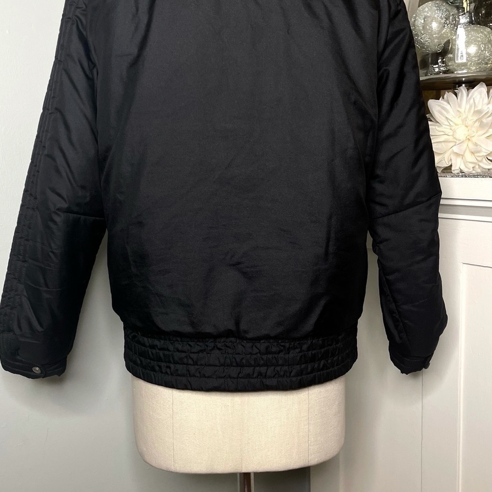 Bogner Black Vintage Ski Bomber Coat Winter Jacket Zip Snap 8 Medium Ski Coat - Picture 9 of 12